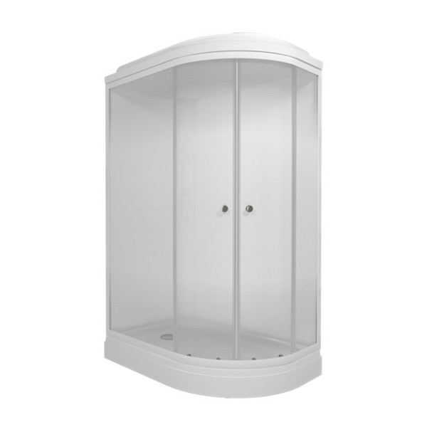 Душевая кабинаTriton Коралл 120x80 левосторонняя стекло прозрачное квадраты, профиль белый (DK383)