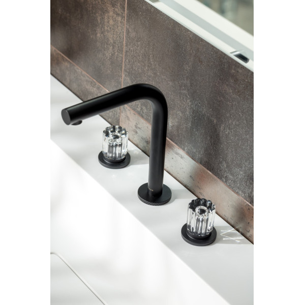 Смеситель для раковины на 3 отв.Boheme ELEGANTE B (черный) (152-B-EL) Смеситель для раковины на 3 отв.Boheme ELEGANTE B (черный) (152-B-EL)