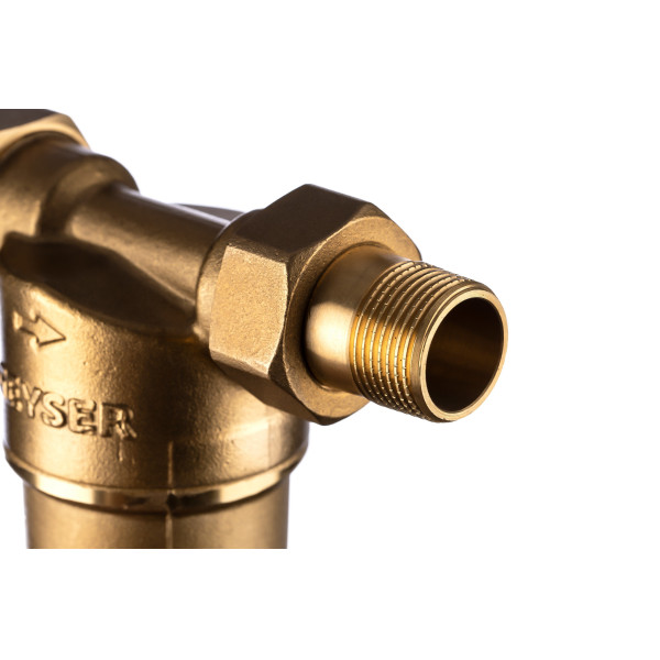 Фильтр самоочищающийся Гейзер-Бастион 121 3/4" (латунный корпус, со сгонами) (32669)