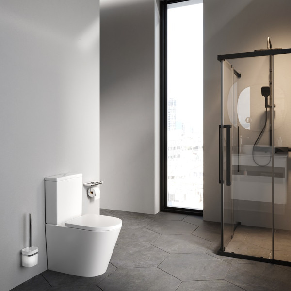 Унитаз-компакт AM.PM Func безободковый с сиденьем микролифт (C8F8600SC) Унитаз-компакт AM.PM Func безободковый с сиденьем микролифт (C8F8600SC)