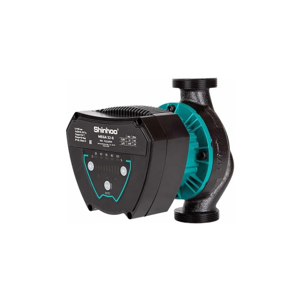 Насос циркуляционный Shinhoo Mega 25-8 G 1 1/2" с гайками энергоэффективный (71121001) Насос циркуляционный Shinhoo Mega 25-8 G 1 1/2" с гайками энергоэффективный (71121001)