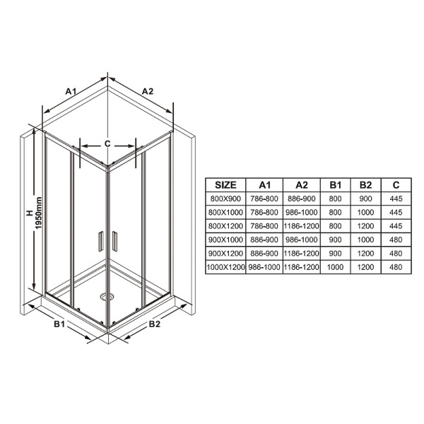 Дверь душевая Ravak Blix 100x195 стекло прозрачное, профиль черный матовый (X1XMA030Z1) Дверь душевая Ravak Blix 100x195 стекло прозрачное, профиль черный матовый (X1XMA030Z1)