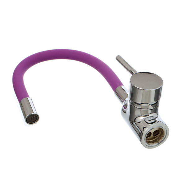 Смеситель для кухни Ex-promt Kitchen с гибким изливом, хром (Ex125.4-11 purple)