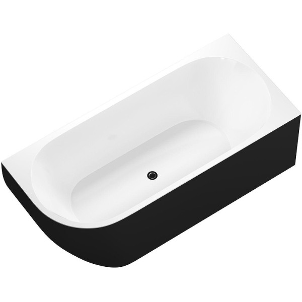 Ванна акриловая Aquanet Family Elegant B 180х80 белый/черный матовый Black matte слив-перелив (293078)