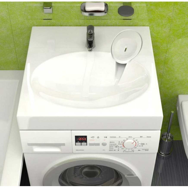 Раковина на стиральную машину Bergg Мейси 59,2х59,2 (V005D001) Раковина на стиральную машину Bergg Мейси 59,2х59,2 (V005D001)