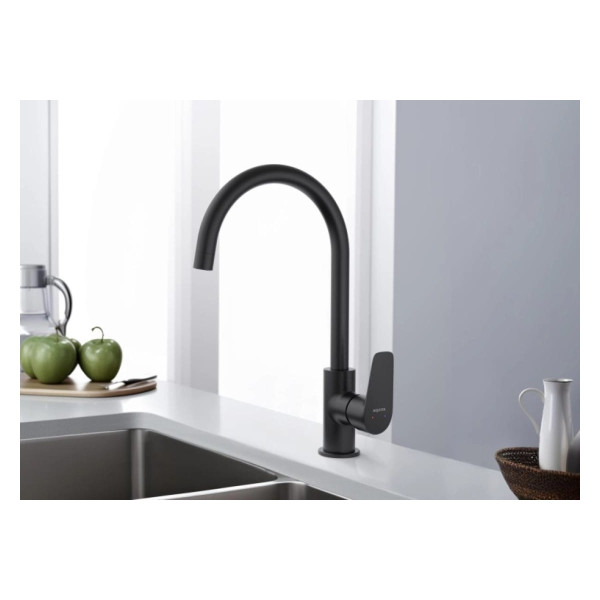 Смеситель для кухни Aquatek Бетта черный матовый (AQ1182MB)