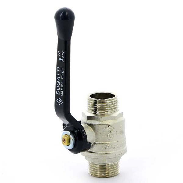 Кран Bugatti 1" НН шаровый Oregon 325 (черная ручка) (03250028)