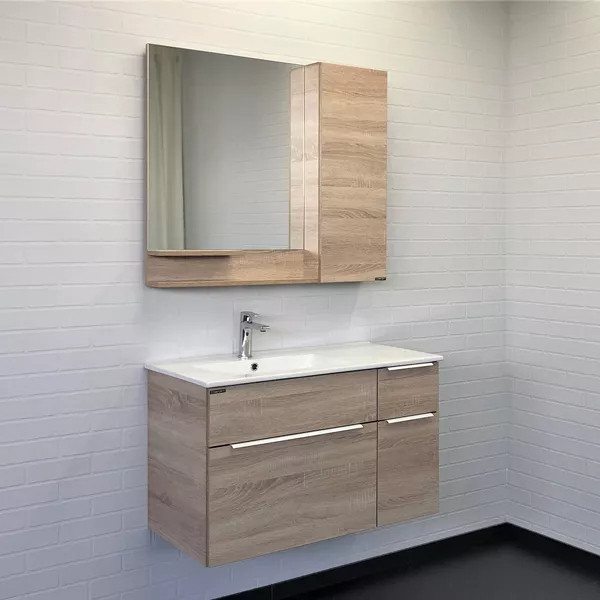 Тумба подвесная Comforty Варна 900x150x800 дуб сонома (00-00009919) Тумба подвесная Comforty Варна 900x150x800 дуб сонома (00-00009919)