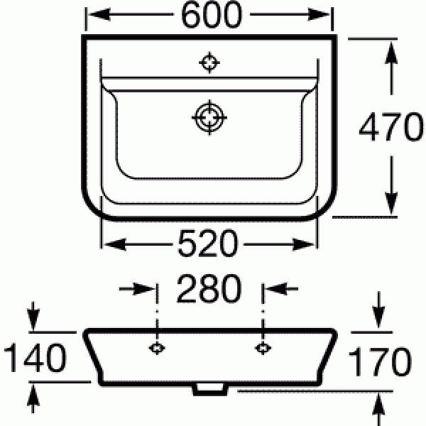 Раковина подвесная Roca Gap 60х47 (327474000)