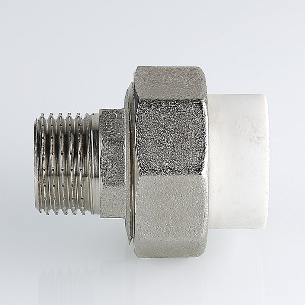 Сгон PP-R 25*3/4"Н VALTEC (латунь, белый) VTp.761.0.02505