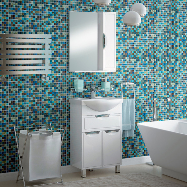 Тумба напольная Melodia Альфа 55 (Уют 55) 1 ящик 2 двери белая (MFR80013WT) Тумба напольная Melodia Альфа 55 (Уют 55) 1 ящик 2 двери белая (MFR80013WT)