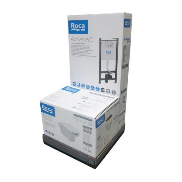 Инсталляция для подвесного унитаза Roca Dama Senso (подвесной унитаз+сиденье микролифт+инсталляция+кнопка смыва) (7.8931.0.409.0)