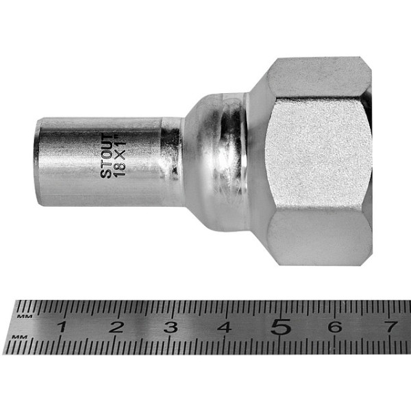 Вставка резьбовая 18х1"В Stout SSS-2023 НПр-ВР (нерж.ст., пресс) SSS-2023-000181 Вставка резьбовая 18х1"В Stout SSS-2023 НПр-ВР (нерж.ст., пресс) SSS-2023-000181