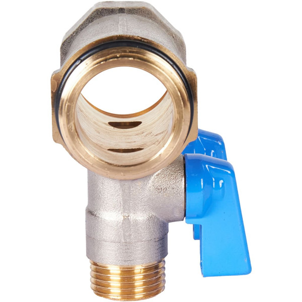 Коллектор 2 отвода с шаровыми клапанами 1"x1/2"(16) Stout (никель, синие ручки) (SMB-6211-011202) Коллектор 2 отвода с шаровыми клапанами 1"x1/2"(16) Stout (никель, синие ручки) (SMB-6211-011202)