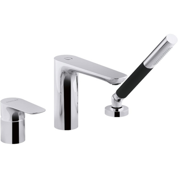 Смеситель на борт ванны Jacob Delafon Aleo с душевым комплектом хром (E72292-CP)