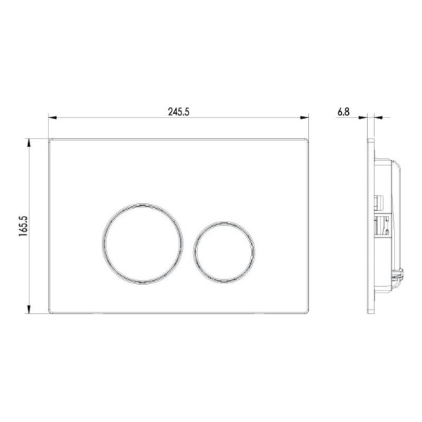 Клавиша смывная РЕХАУ Nova ORB Stell с круглыми клавишами с покрытием против отпечатков пальцев, нержавеющая сталь, брашированное титановое золото, ма