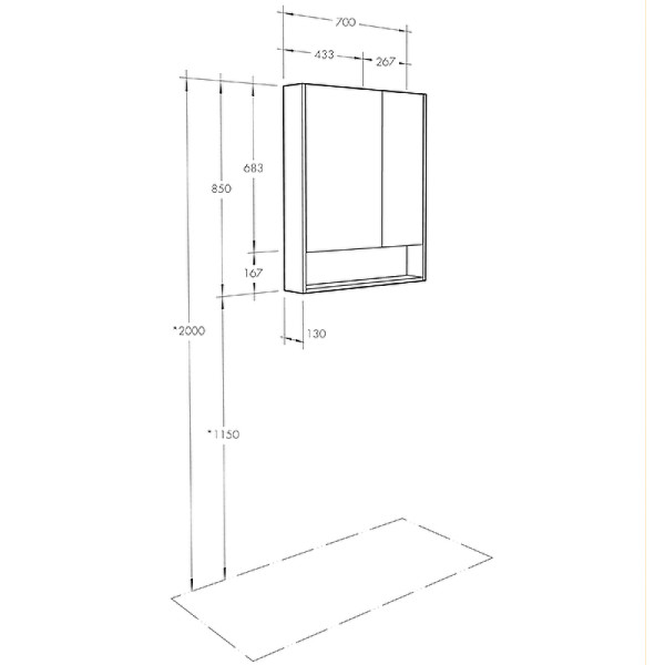 Шкаф зеркальный Aquaton Сканди 70 Белый (1A252202SD010)