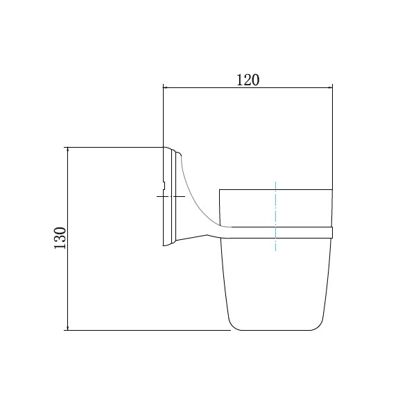 Стакан Fashun стекло с держателем хром (A1506)