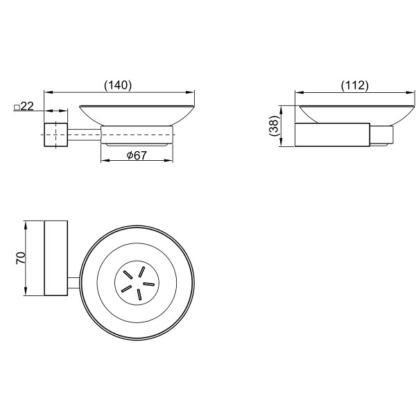 Мыльница Lemark Valday черный (LMA-8131S-BL)