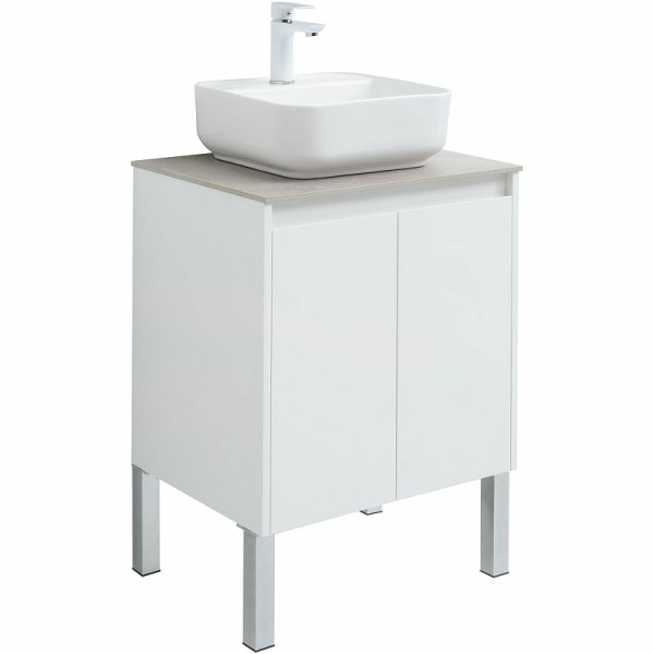 Тумба подвесная Aquanet Nova Lite 60 белый глянец (2 дверцы) (00298847)