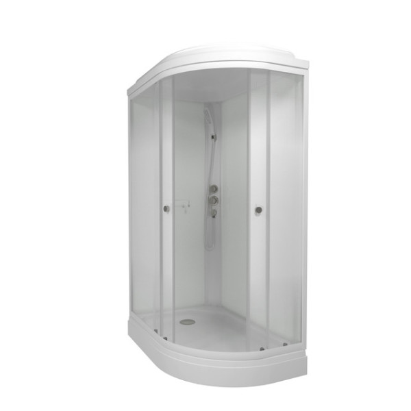 Душевая кабинаTriton Коралл 120x80 левосторонняя стекло прозрачное квадраты, профиль белый (DK383)