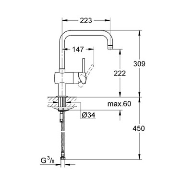 Смеситель для кухни Grohe Minta (32488000)