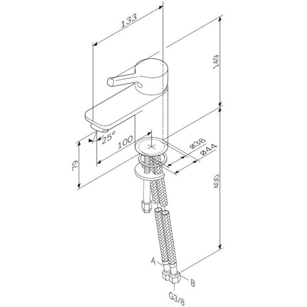 Смеситель для раковины AM.PM X-Joy (F85B02100) Смеситель для раковины AM.PM X-Joy (F85B02100)
