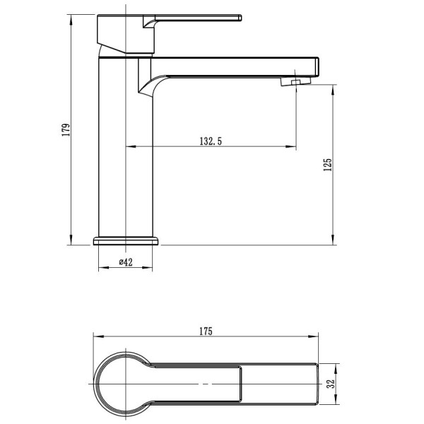 Смеситель для раковины Voda Raft хром (RF26)