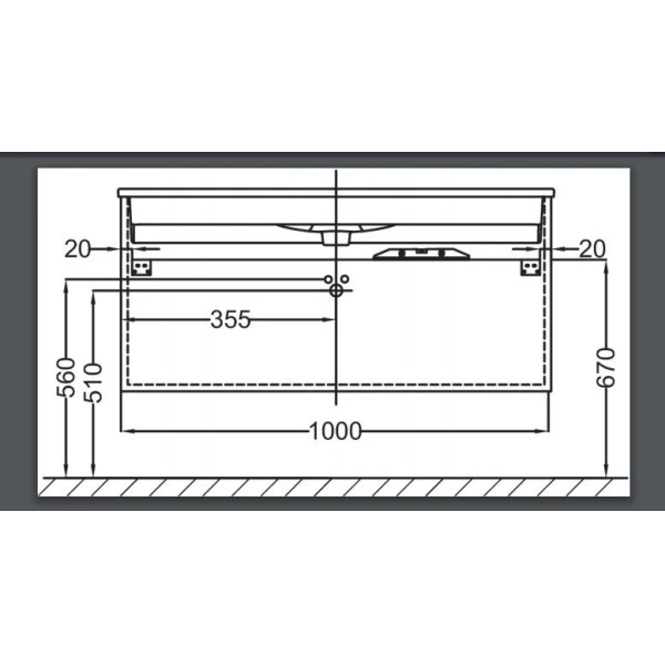 Тумба подвесная Jacob Delafon Vox 100 белый глянец (EB2075-R1-N18)