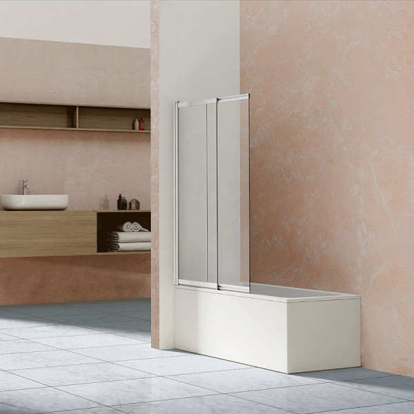 Душевая шторка для ванны Vincea VSB-1E 1000х1450 стекло прозрачное, профиль хром (VSB-1E100CL)