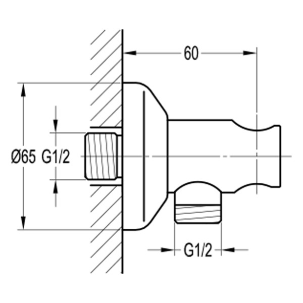 Подсоединение шланговое Swedbe Terracotta с держателем для лейки терракота (темная бронза) (2559)