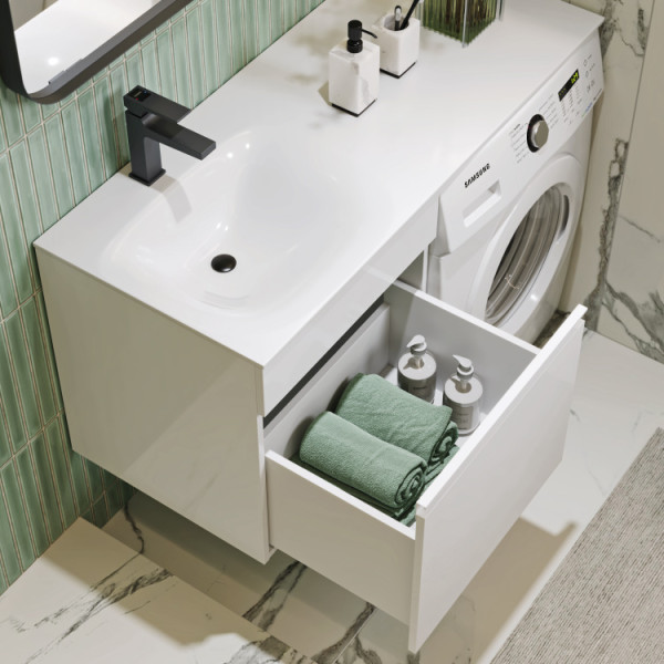 Тумба подвесная Aqwella Duet 555x535 белая (DU01051)