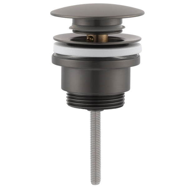 Донный клапан для раковины Vieir 1 1/4" (32 мм.), 67 мм. Quick Clac с переливом (латунь, графит) (VER26G) Донный клапан для раковины Vieir 1 1/4" (32 мм.), 67 мм. Quick Clac с переливом (латунь, графит) (VER26G)