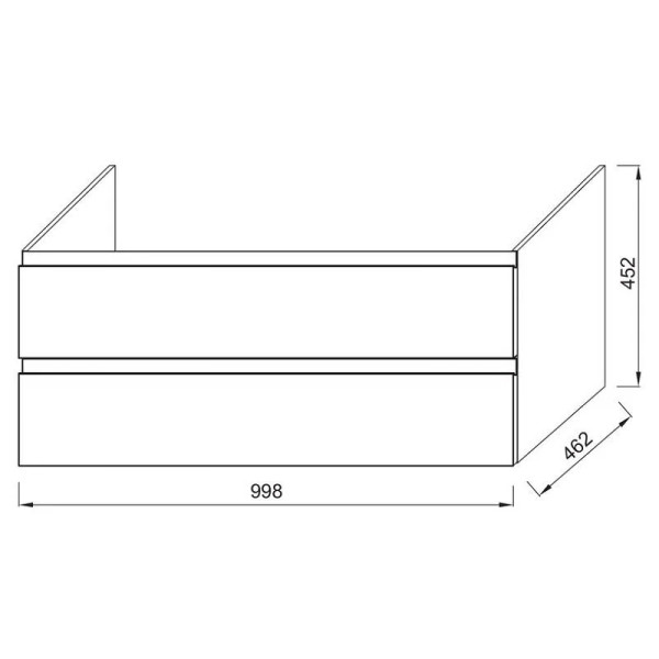 Тумба подвесная Jacob Delafon Madeleine 100 серый матовый (EB1318-J54)