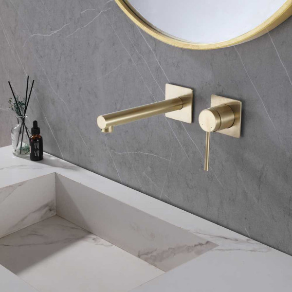 Смеситель для раковины Abber Emotion золото матовое (AF8812G)