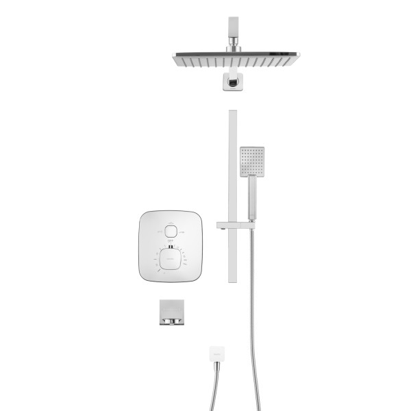 Система душевая Swedbe Platta встраиваемая на 2 выхода хром (5562)