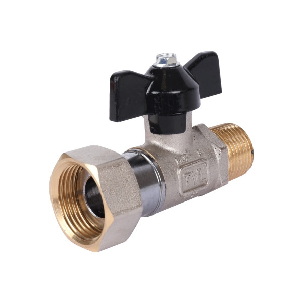 Кран 1/2"*3/4" НВ шаровый с накидной гайкой Stout (черная бабочка) SVB-1009-001520 Кран 1/2"*3/4" НВ шаровый с накидной гайкой Stout (черная бабочка) SVB-1009-001520