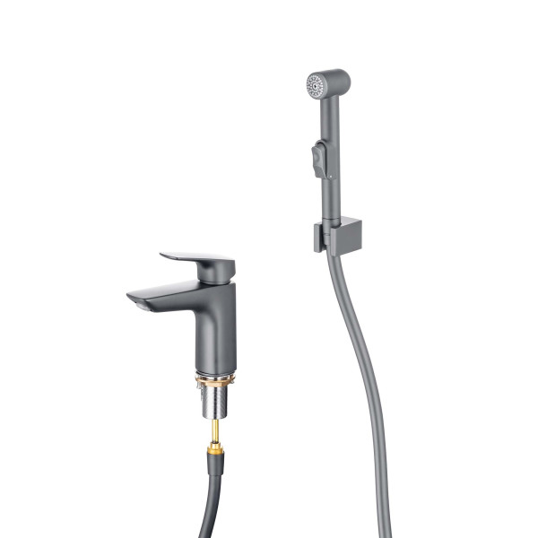 Смеситель для раковины Aquatek Вега оружейная сталь (AQ1012BGM) Смеситель для раковины Aquatek Вега оружейная сталь (AQ1012BGM)