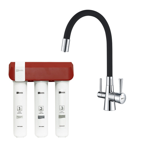 Смеситель для кухни Lemark с фильтром для питьевой воды Comfort+Optima хром (LM3075C086)