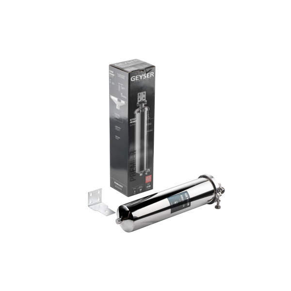 Фильтр колбовый Гейзер Премьер 1" 20BB со сливом (нержавеющая сталь, для холодной и горячей воды) (50755) Фильтр колбовый Гейзер Премьер 1" 20BB со сливом (нержавеющая сталь, для холодной и горячей воды) (50755)