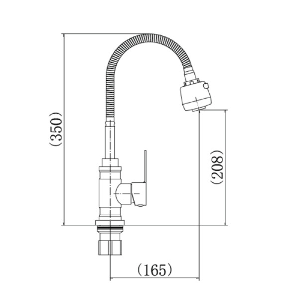 Смеситель для кухни Fashun с гибким изливом сатин (A54401-3)