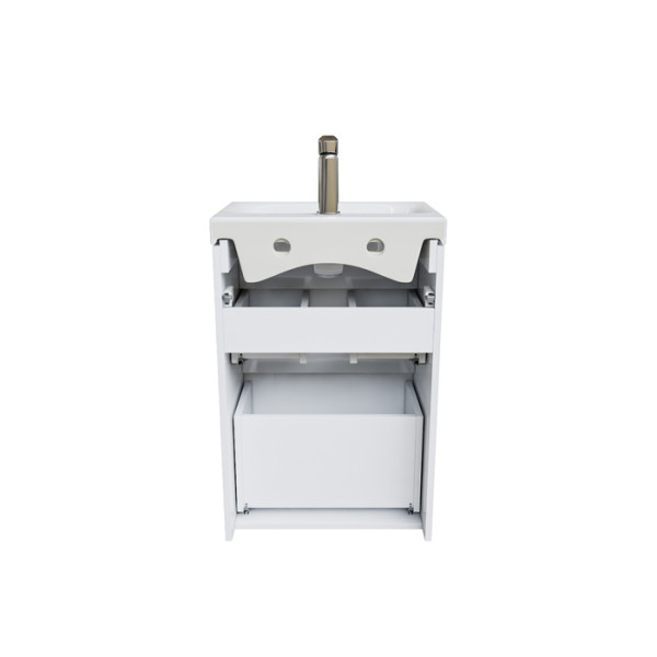 Тумба с умывальником напольная с ящиками Iddis 50x34,3 белая (ZOD5CBFi95K)