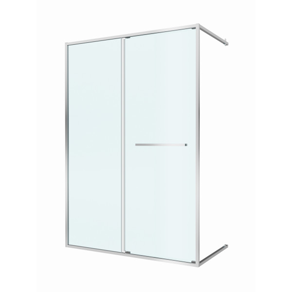 Душевая дверь Cezares Lux 140x195 стекло прозрачное, профиль хром (LUX-B-FS-11-140-C-CR)