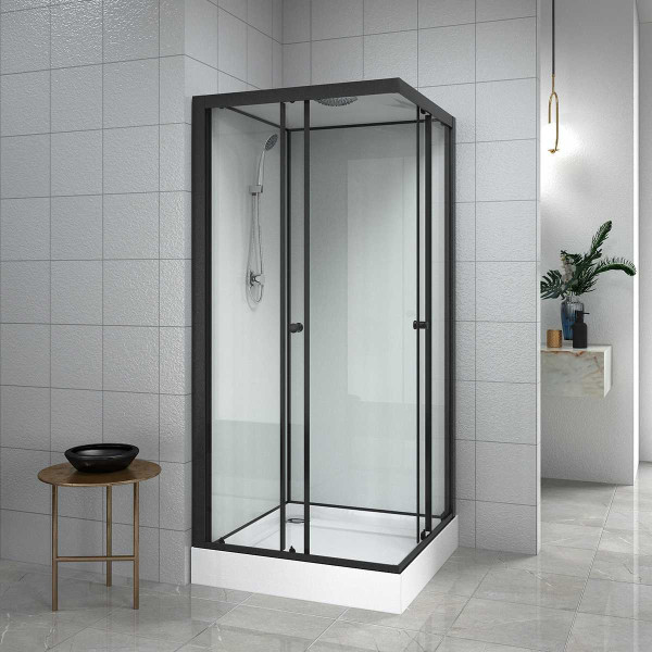 Душевая кабина Loranto Neo 90x90 стекло прозрачное, профиль черный (CS-21813) Душевая кабина Loranto Neo 90x90 стекло прозрачное, профиль черный (CS-21813)