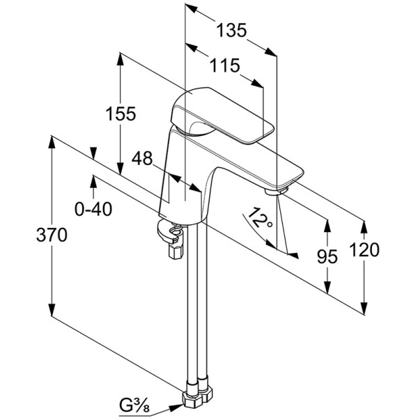 Смеситель для раковины Kludi Ameo хром (410260575)