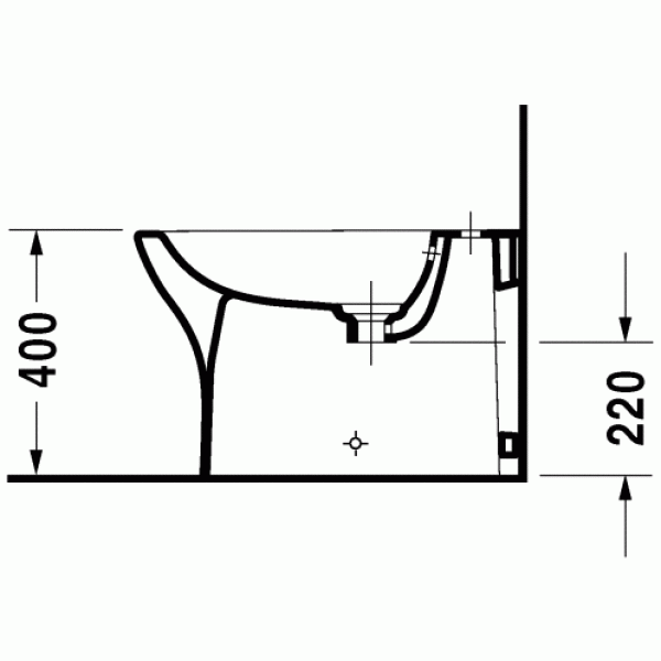 Биде напольное Duravit PuraVida 630х360х400 (2247100000)