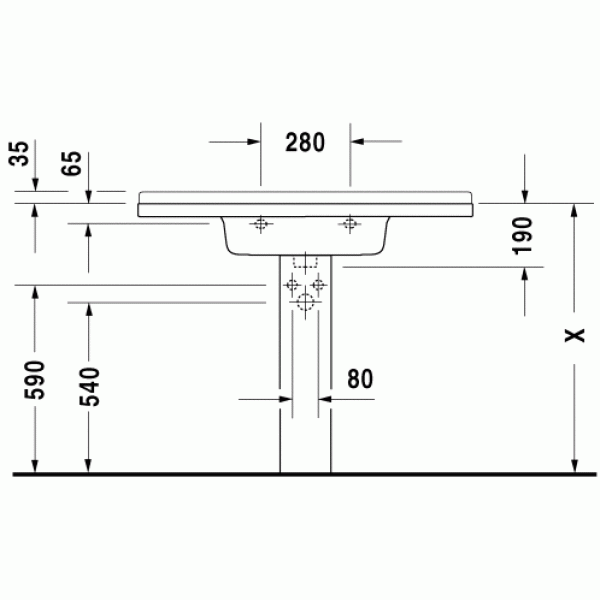 Раковина встраиваемая Duravit Starck 3 105 (0304100000)