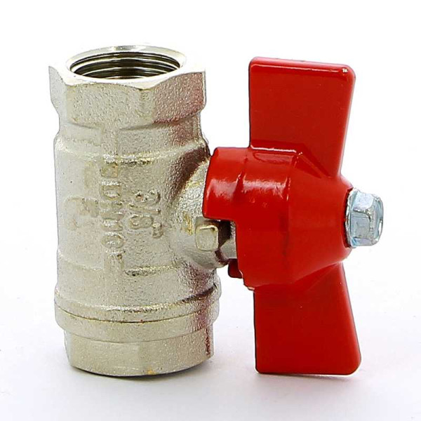 Кран Itap 3/8" ВВ шаровый Ideal (красная бабочка) (0920038)