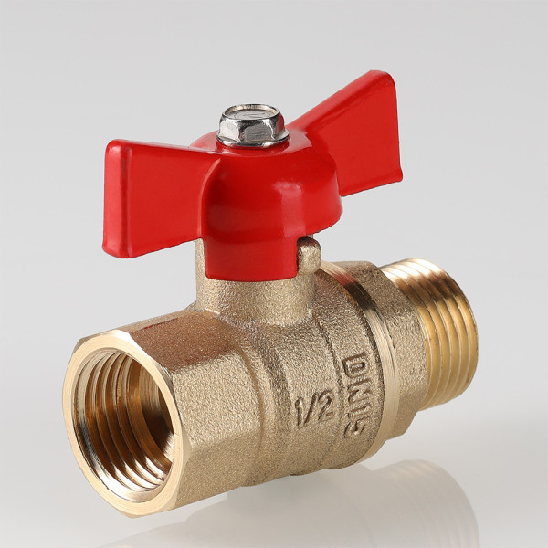 Кран 1/2" ВН шаровый Valtec Стандарт без покрытия (красная бабочка) VT.123.GN.04 Кран 1/2" ВН шаровый Valtec Стандарт без покрытия (красная бабочка) VT.123.GN.04