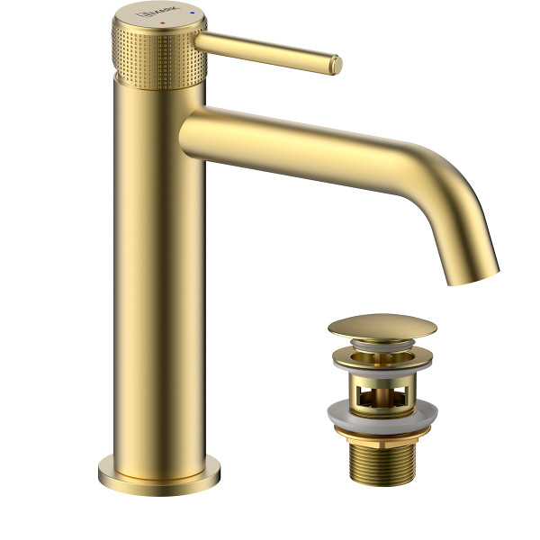 Смеситель для раковины Lemark Beluga золотой (LMF-8012B-BRLG) Смеситель для раковины Lemark Beluga золотой (LMF-8012B-BRLG)